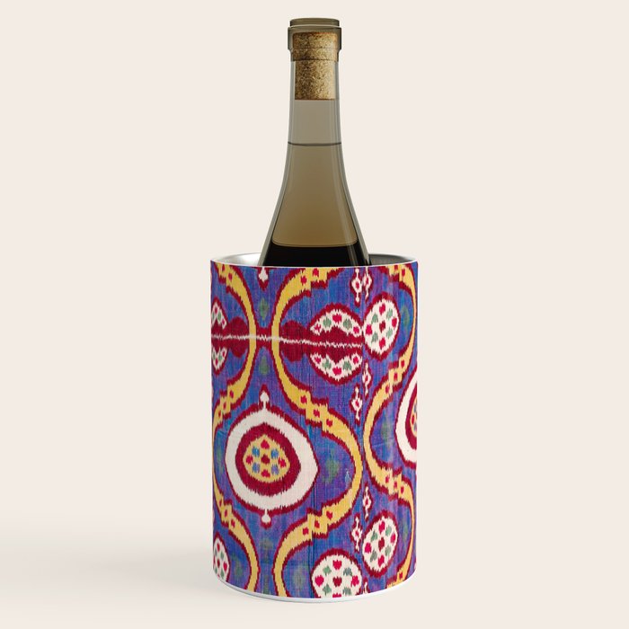 Silk Ikat Uzbekistan Parda Print Wine Chiller Gallery Image 1