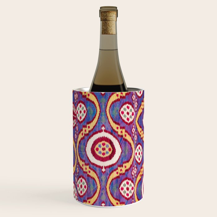 Silk Ikat Uzbekistan Parda Print Wine Chiller Gallery Image 3