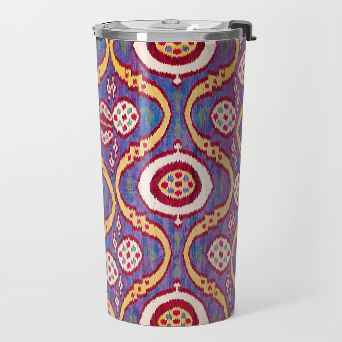 Silk Ikat Uzbekistan Parda Print Travel Mug Gallery Image 2