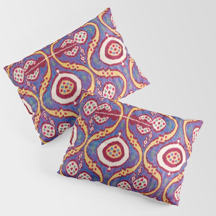 Silk Ikat Uzbekistan Parda Print Pillow Sham Gallery Image 1