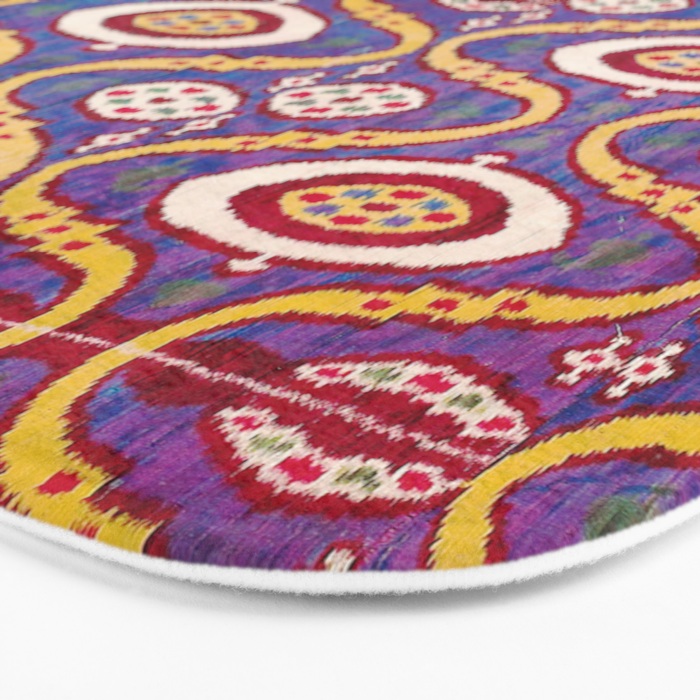 Silk Ikat Uzbekistan Parda Print Bath Mat Gallery Image 3
