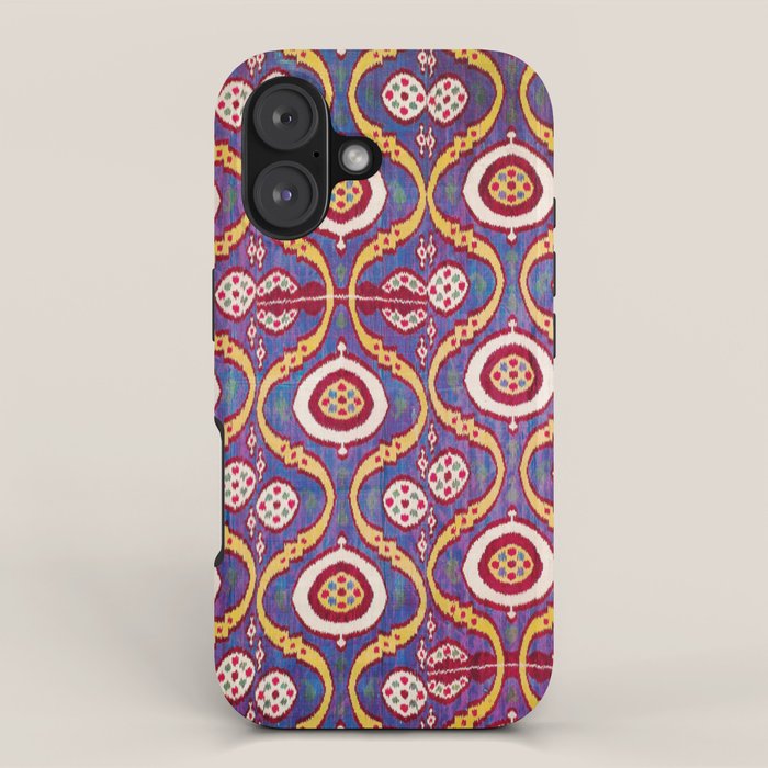 Silk Ikat Uzbekistan Parda Print iPhone Case Gallery Image 1