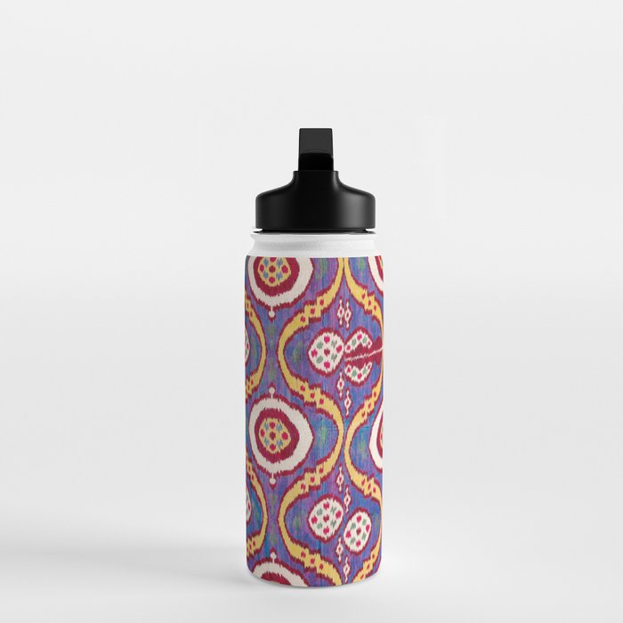 Silk Ikat Uzbekistan Parda Print Water Bottle Gallery Image 3