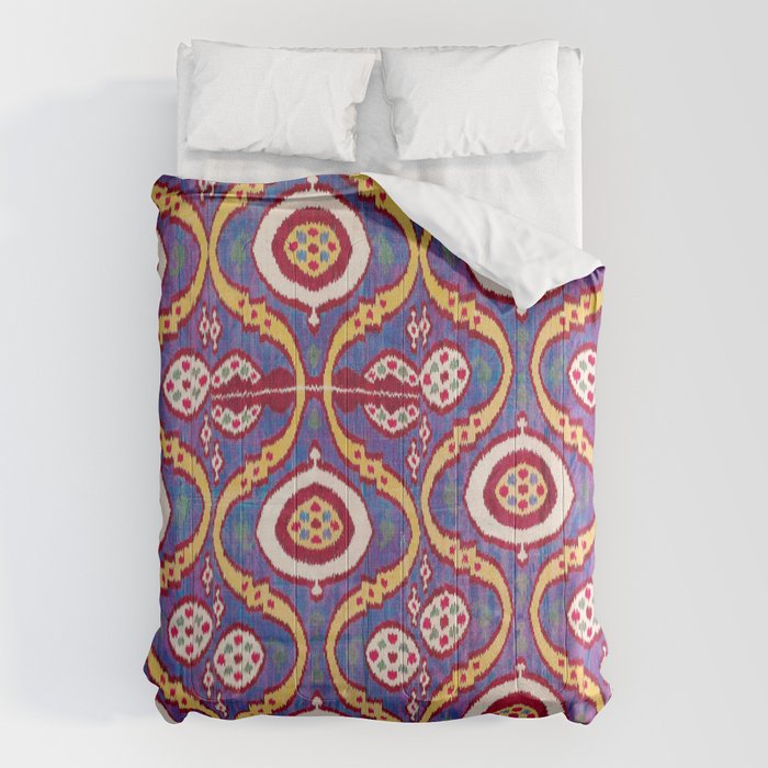 Silk Ikat Uzbekistan Parda Print Comforter Gallery Image 6