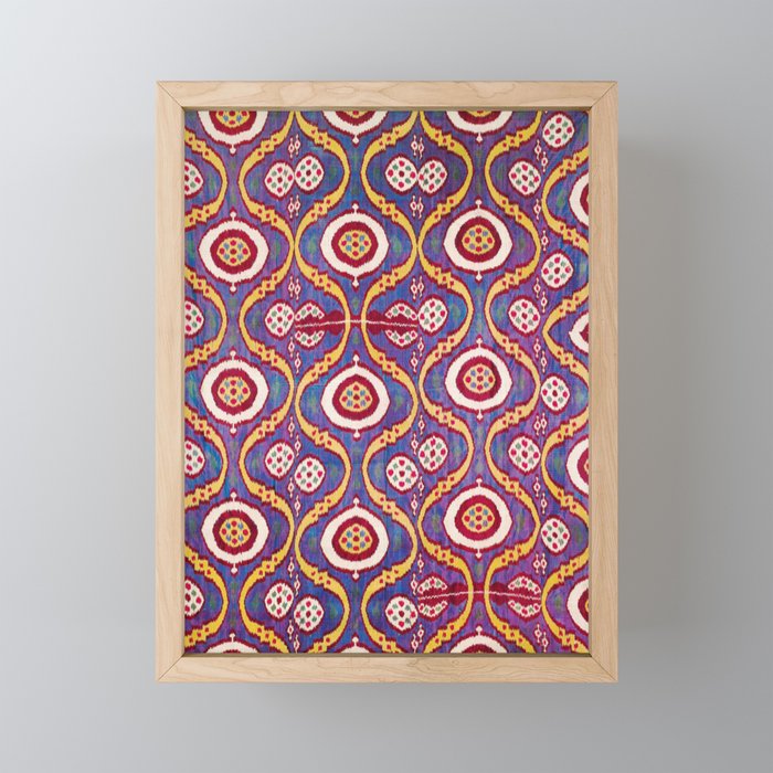 Silk Ikat Uzbekistan Parda Print Mini Art Print Gallery Image 1