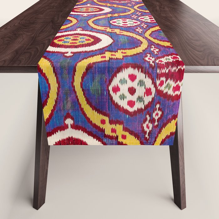 Silk Ikat Uzbekistan Parda Print Table Runner Gallery Image 1