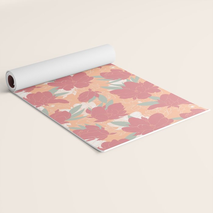 Big floral blossoms PF3 Yoga Mat Gallery Image 2