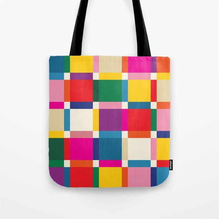 Colorful Happy Shapes Tote Bag Gallery Image 1