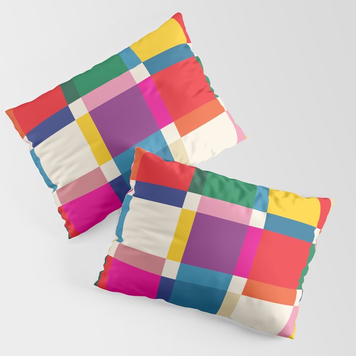 Colorful Happy Shapes Pillow Sham Gallery Image 3