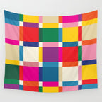 Colorful Happy Shapes Wall Tapestry Gallery Image 4