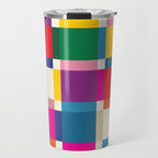 Colorful Happy Shapes Travel Mug Gallery Image 1