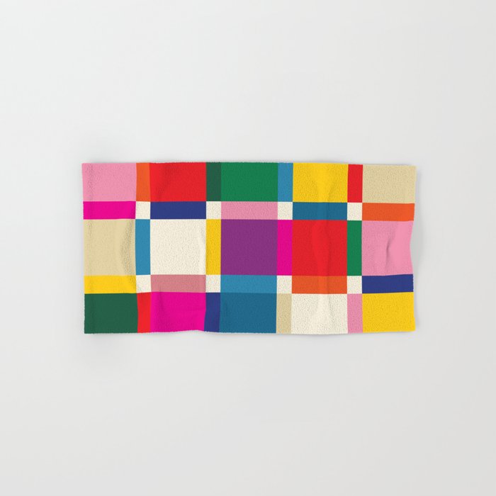 Colorful Happy Shapes Bath Towel Gallery Image 1