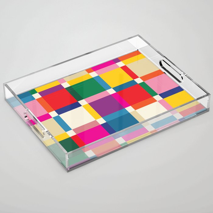 Colorful Happy Shapes Acrylic Tray Gallery Image 1