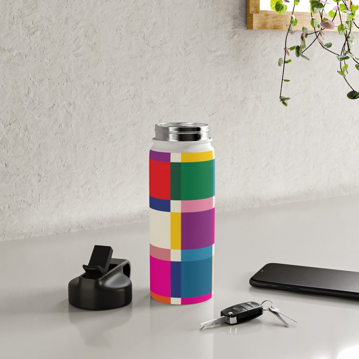 Colorful Happy Shapes Water Bottle Gallery Image 4