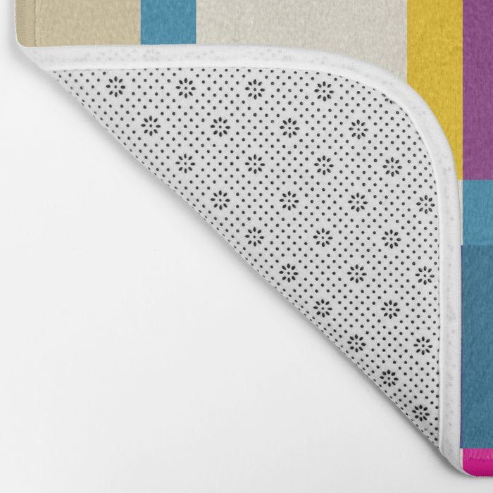 Colorful Happy Shapes Bath Mat Gallery Image 2