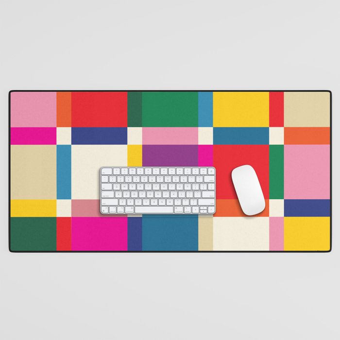 Colorful Happy Shapes Desk Mat Gallery Image 1