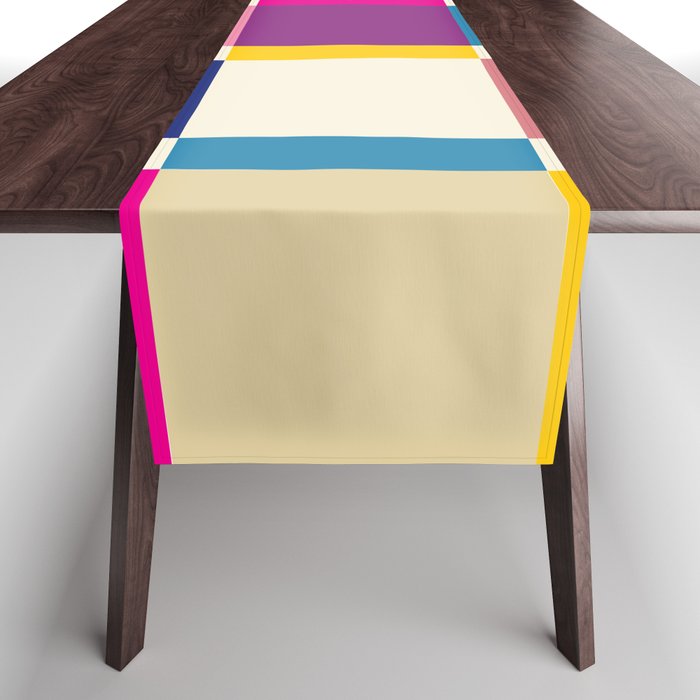 Colorful Happy Shapes Table Runner Gallery Image 1