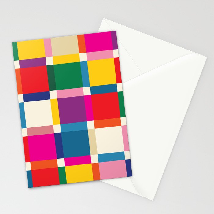Colorful Happy Shapes Stationery Card Gallery Image 2