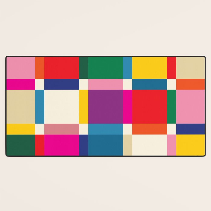 Colorful Happy Shapes Desk Mat Gallery Image 3