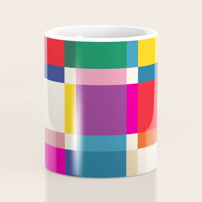 Colorful Happy Shapes Coffee Mug Gallery Image 4