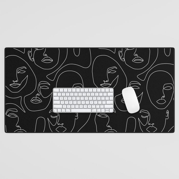Faces in Dark Desk Mat Gallery Image 1