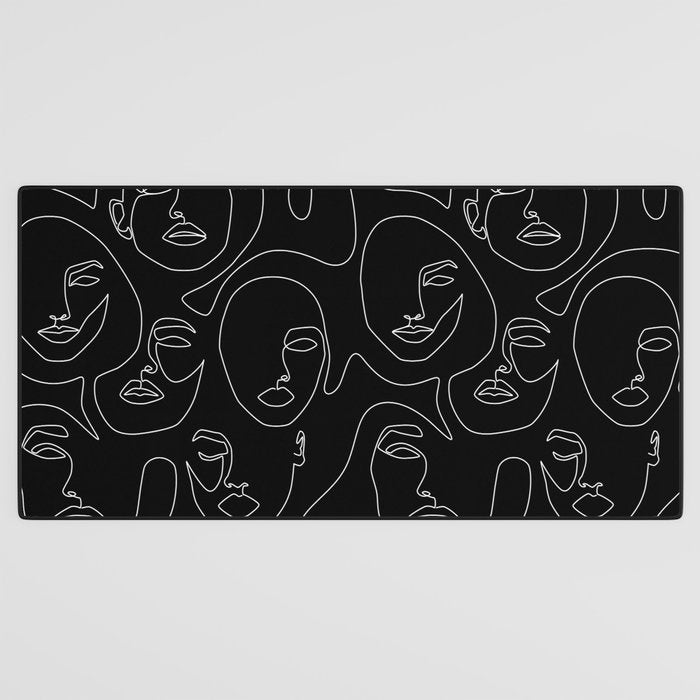Faces in Dark Desk Mat Gallery Image 3