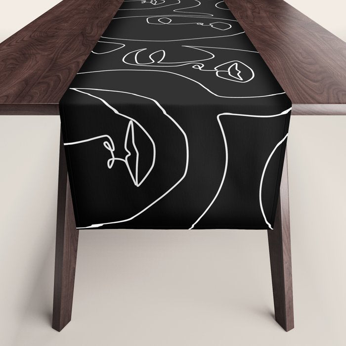 Faces in Dark Table Runner Gallery Image 1