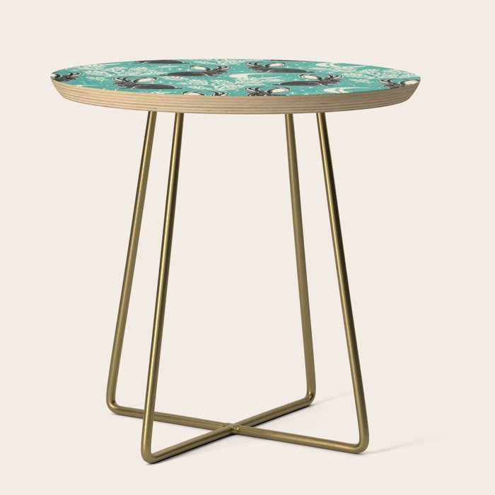 Jackalope - teal & black Side Table Gallery Image 1