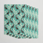 Jackalope - teal & black Wrapping Paper Gallery Image 3