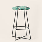 Jackalope - teal & black Stool Gallery Image 1