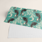 Jackalope - teal & black Wrapping Paper Gallery Image 2