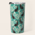 Jackalope - teal & black Travel Mug Gallery Image 3