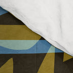 Simple Hand-cut Pattern #5 / Blue & Brown Comforter Gallery Image 4