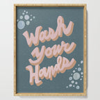 Wash Your Hands - Vintage Pink and Blue Serving Tray Gallery Image 1