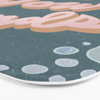 Wash Your Hands - Vintage Pink and Blue Bath Mat Gallery Image 3