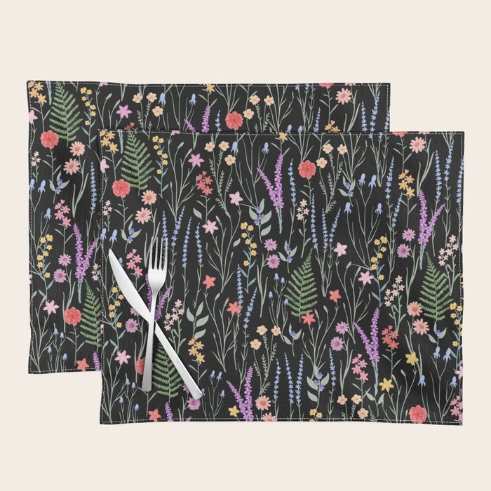 The meadows colorful floral pattern Placemat Gallery Image 1