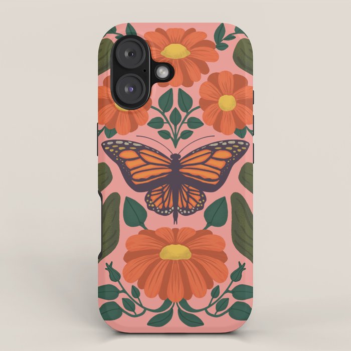 Monarch Butterfly and Milkweed  iPhone Case Gallery Image 1