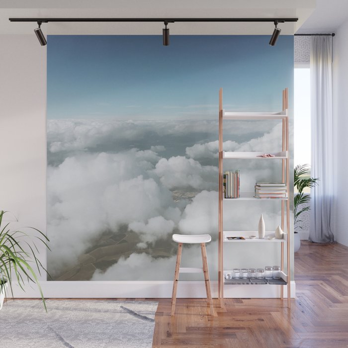 Fluffy Clouds Wall Mural Gallery Image 1