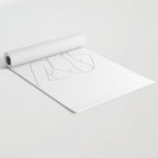 Minimal Line Art Woman with Flowers Yoga Mat Gallery Image 2