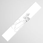 Minimal Line Art Woman with Flowers Table Runner Gallery Image 3