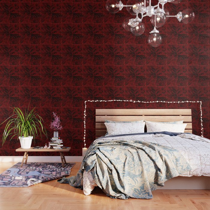 Faux Tortoiseshell 2 - Red Wallpaper