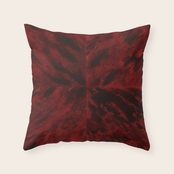 Faux Tortoiseshell 2 - Red Throw Pillow Gallery Image 1