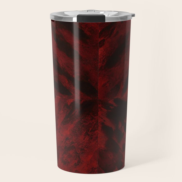 Faux Tortoiseshell 2 - Red Travel Mug Gallery Image 1