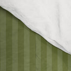 Olive Moss Vertical Stripes Rich Minimalist Pattern Comforter Gallery Image 4
