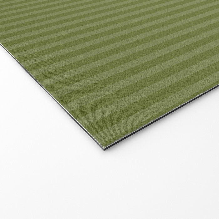 Olive Moss Vertical Stripes Rich Minimalist Pattern Welcome Mat Gallery Image 2