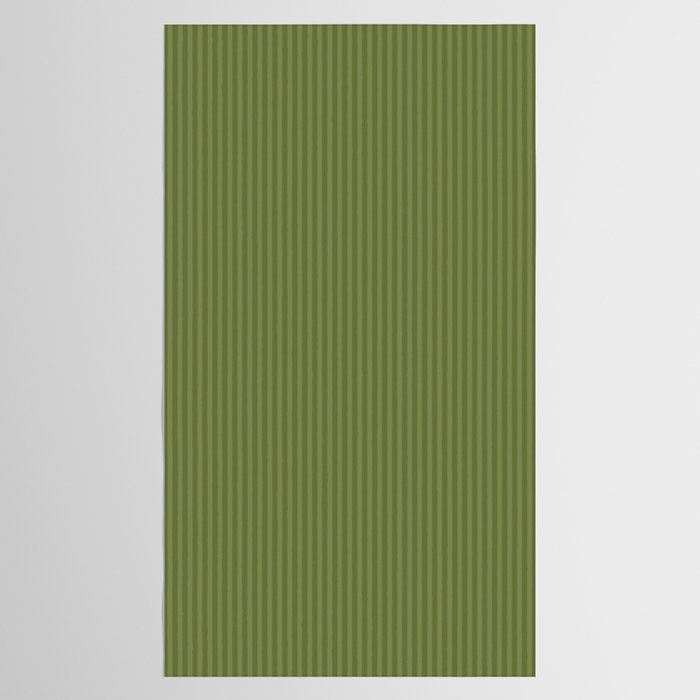 Olive Moss Vertical Stripes Rich Minimalist Pattern Tablecloth Gallery Image 2