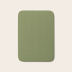 Olive Moss Vertical Stripes Rich Minimalist Pattern Bath Mat Gallery Image 1