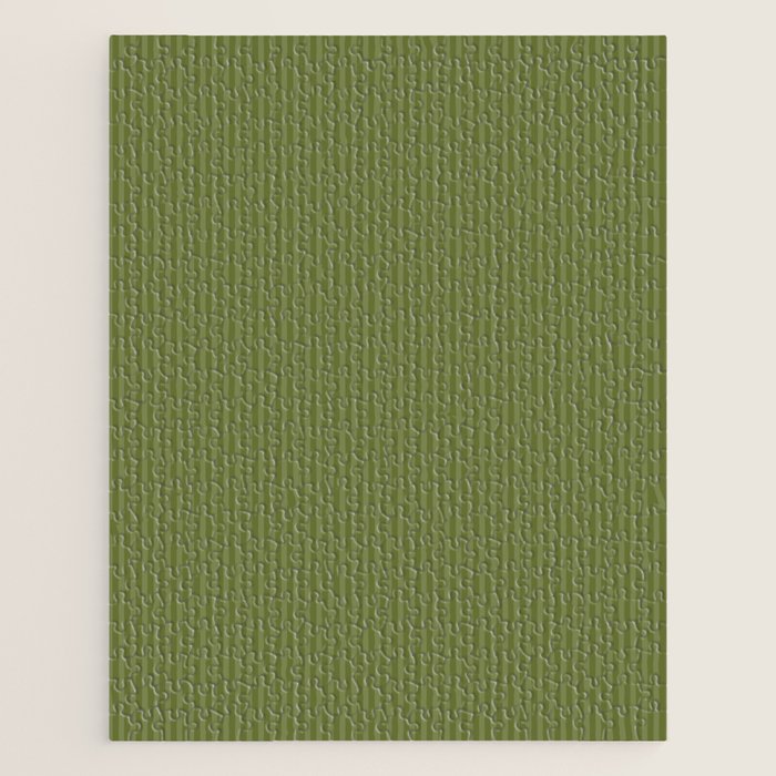 Olive Moss Vertical Stripes Rich Minimalist Pattern Jigsaw Puzzle Gallery Image 1