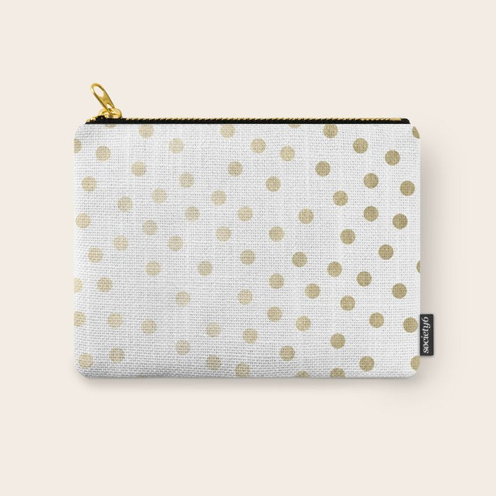 Stylish Gold Polka Dots Carry All Pouch Gallery Image 1