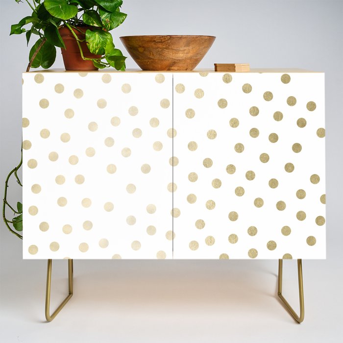 Stylish Gold Polka Dots Credenza Gallery Image 1